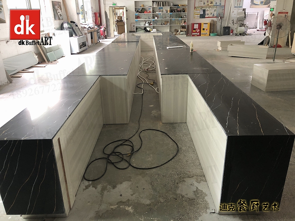 公司单位学校食堂自助餐台设计制作安装 移动布菲台