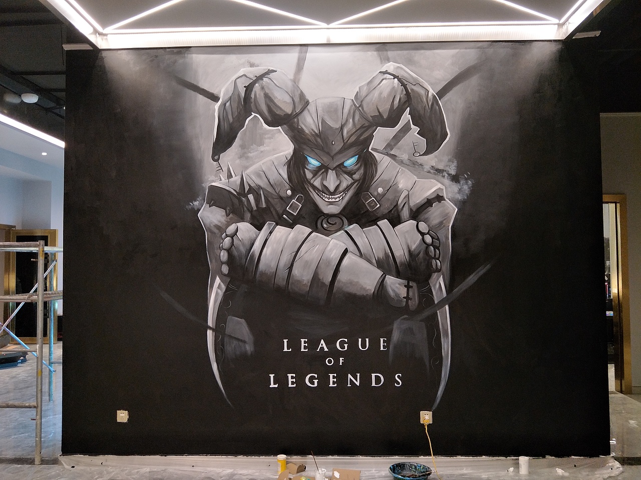 网吧墙绘 网咖墙画 成都墙绘