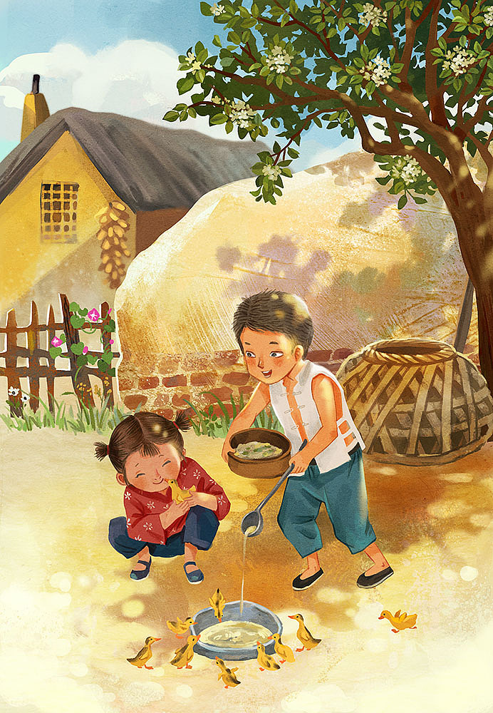 红色年代插图~《后山谣》