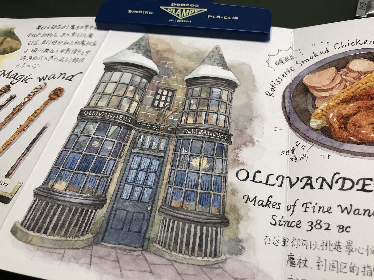 【水彩】旅行手帐-环球影城哈利波特篇