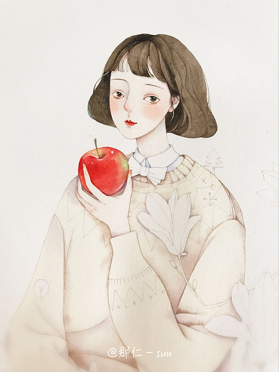 听一首老歌，与那仁一起画画吧。（图ZNjc3NTAyNjQ=） - 商业插画 - 站酷设计师那仁原创素材 - 站酷ZCOOL