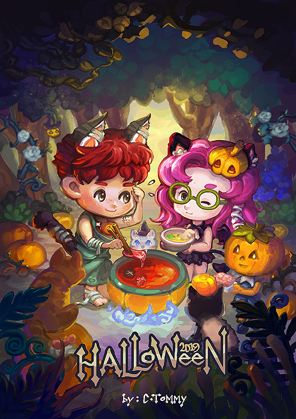 Halloween Pumpkin Hotpot（图ZMTg3NDU1MzYw） - 儿童插画 - 站酷设计师detectivetommy原创素材 - 站酷ZCOOL