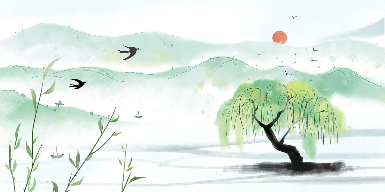 古风小场景（图ZMjEzMjE0NTMy） - 商业插画 - 站酷设计师阿哲AZ原创素材 - 站酷ZCOOL