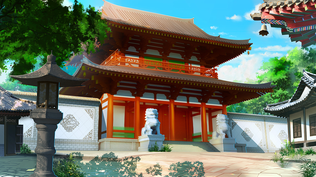 古风-府宅（图ZMjQ0NDMyMzcy） - 商业插画 - 站酷设计师海盐帝原创素材 - 站酷ZCOOL