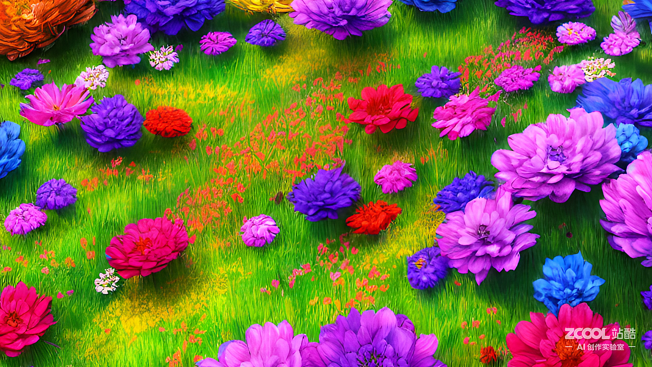#AI创作实验室#山花烂漫