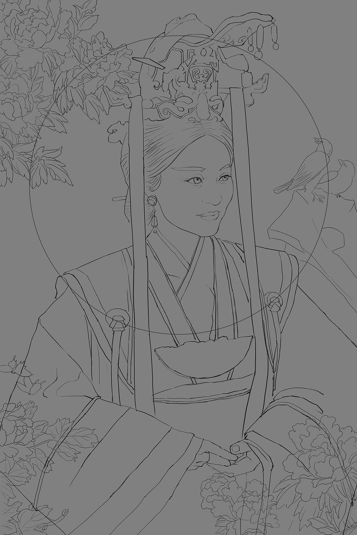 《芈月传》孙俪饰芈月插画绘制过程