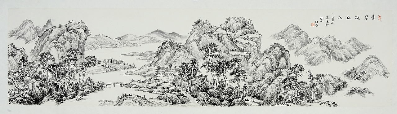 老师张胜英山水画（图ZMTM4MzY0MDky） - 绘画 - 站酷设计师阻尼原创素材 - 站酷ZCOOL