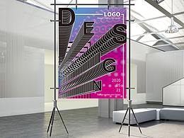 原创时尚渐变波点流行海报