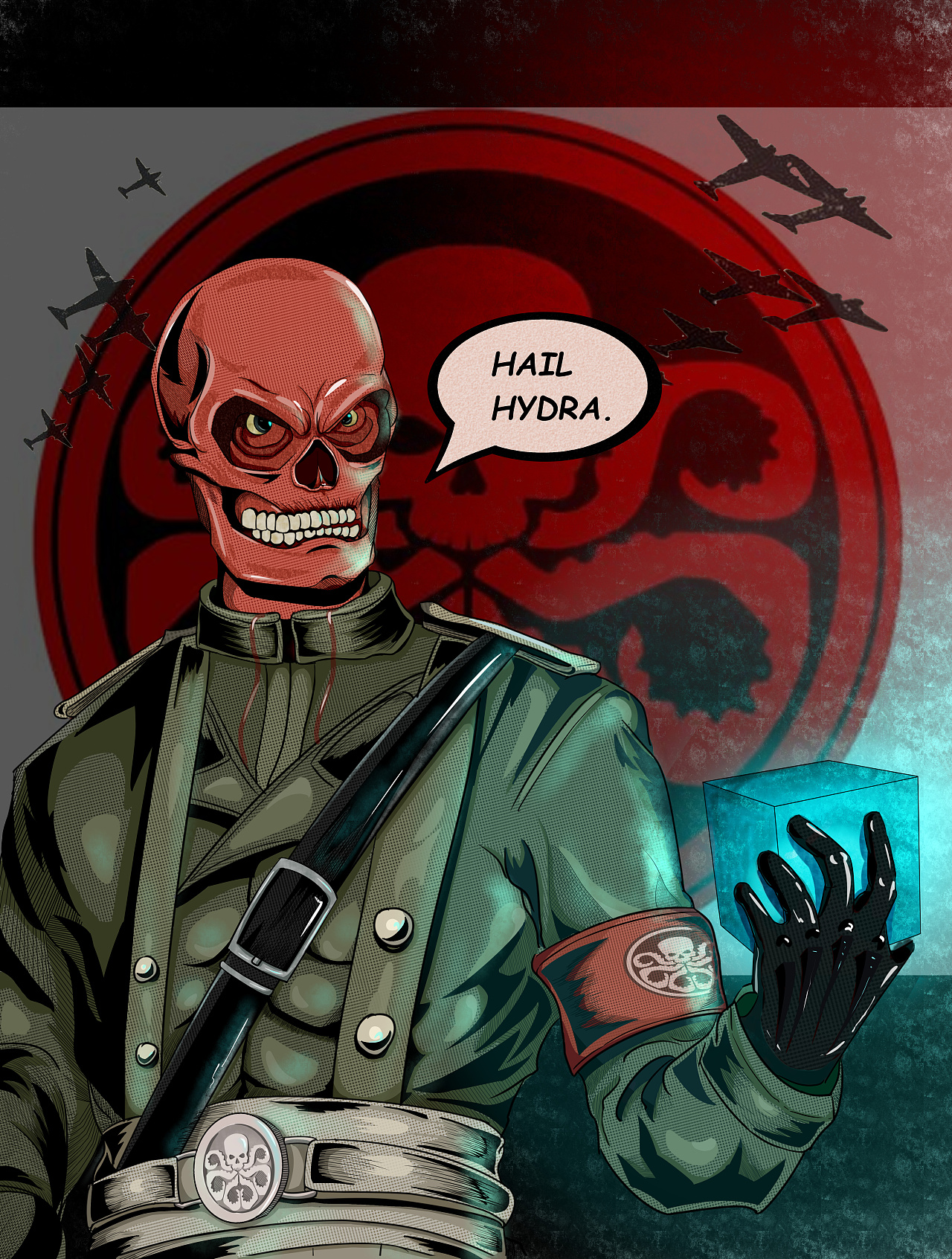 红骷髅|插画|艺术插画|迟到的千年 - 原创作品 - 站酷 (zcool)