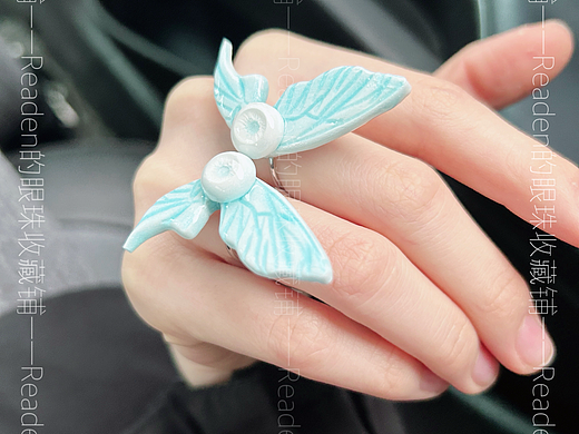 手作蝴蝶眼珠戒指💍
