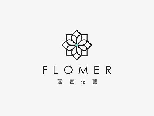 嘉壹花艺LOGO设计/花艺/生活/标签/贴纸