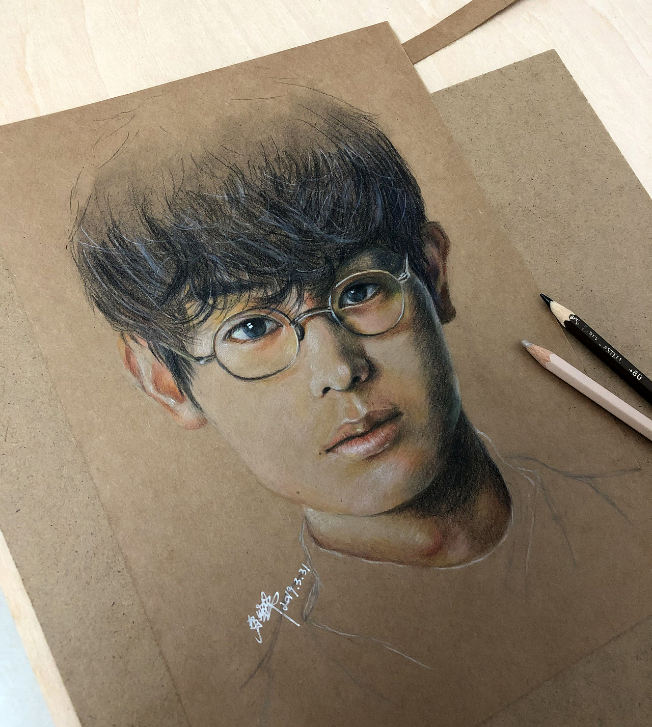 工具:柏嘉水溶彩铅,牛皮纸350g广州/设计爱好者/5年前/182浏览菜叶籽