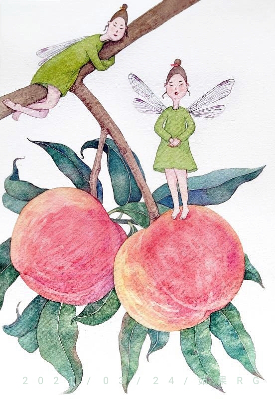 原创插画——小人与水果系「二」（图ZMjU2MTcwNjI0） - 儿童插画 - 站酷设计师茹果RG原创素材 - 站酷ZCOOL