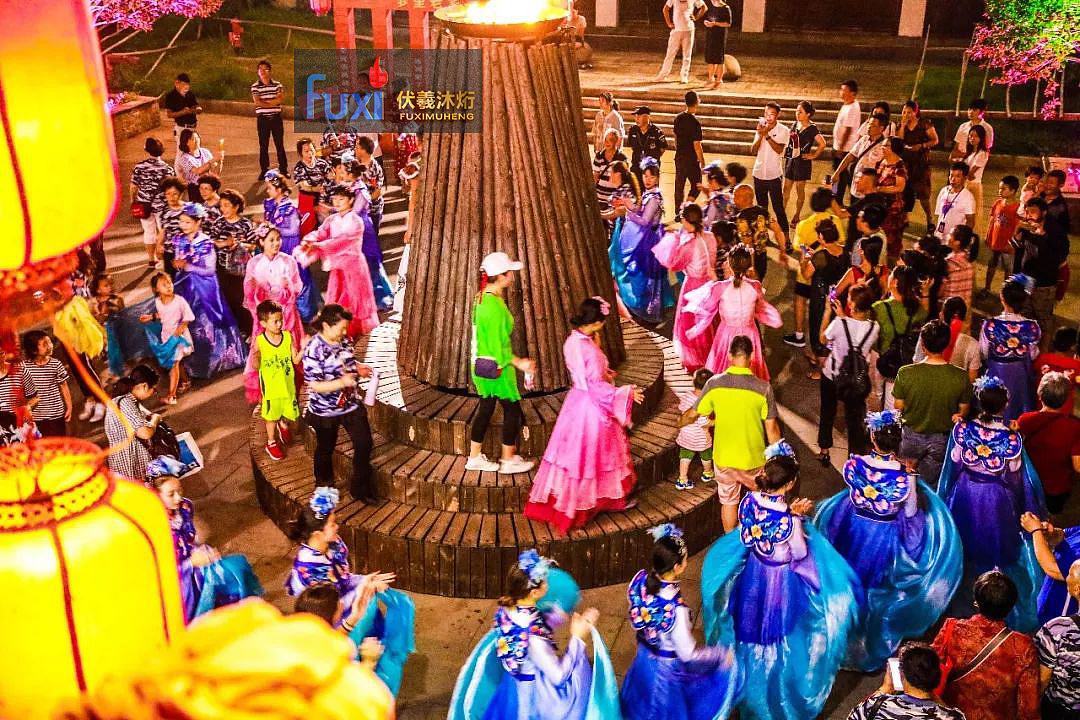 宋城滦州古城文旅广场户外淋雨防水伏羲壁炉环保假篝火