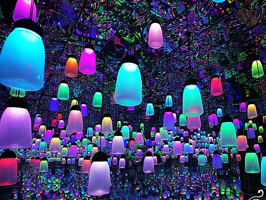 《微光森林》新媒体艺术装置光影展呼吸灯网红装置