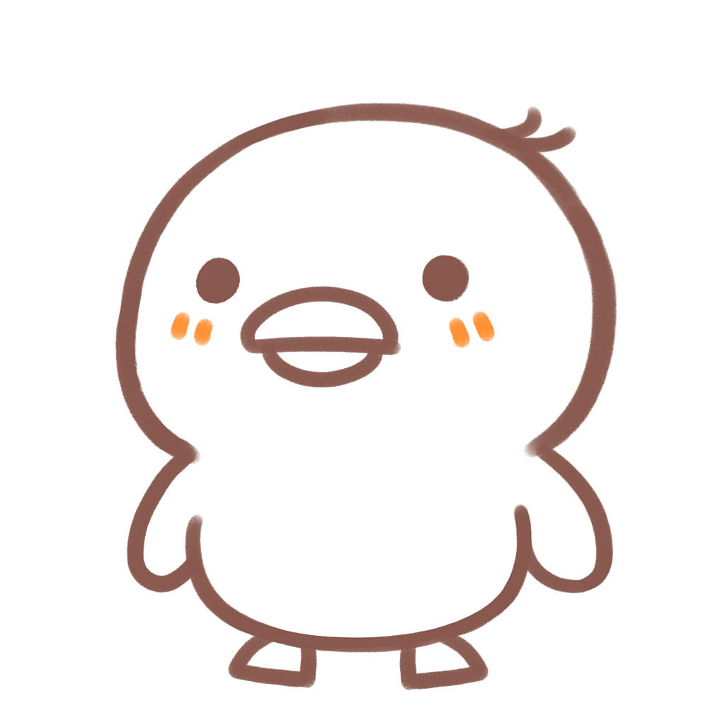 七步画简笔小鸭子啦