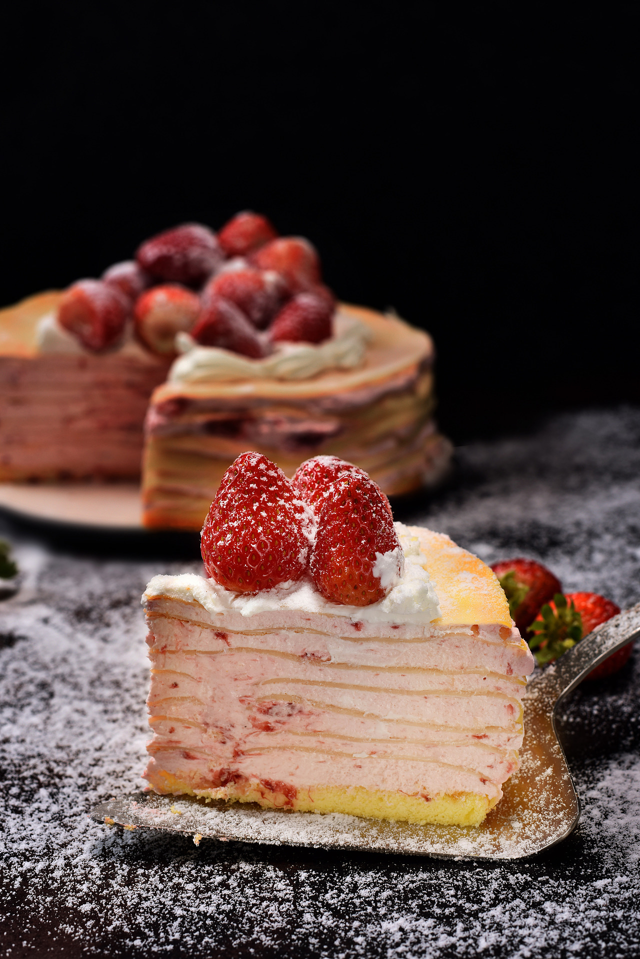 美食摄影 美食-草莓蛋糕