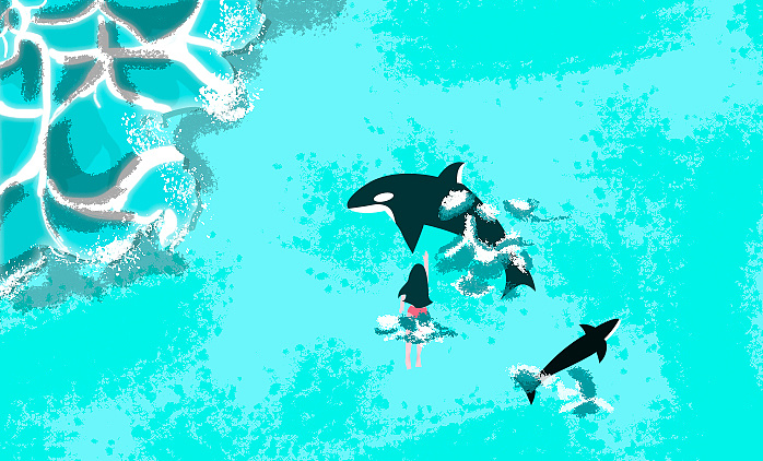 大海与鲸|插画|创作习作|jenny刘 - 原创作品 - 站酷 (zcool)