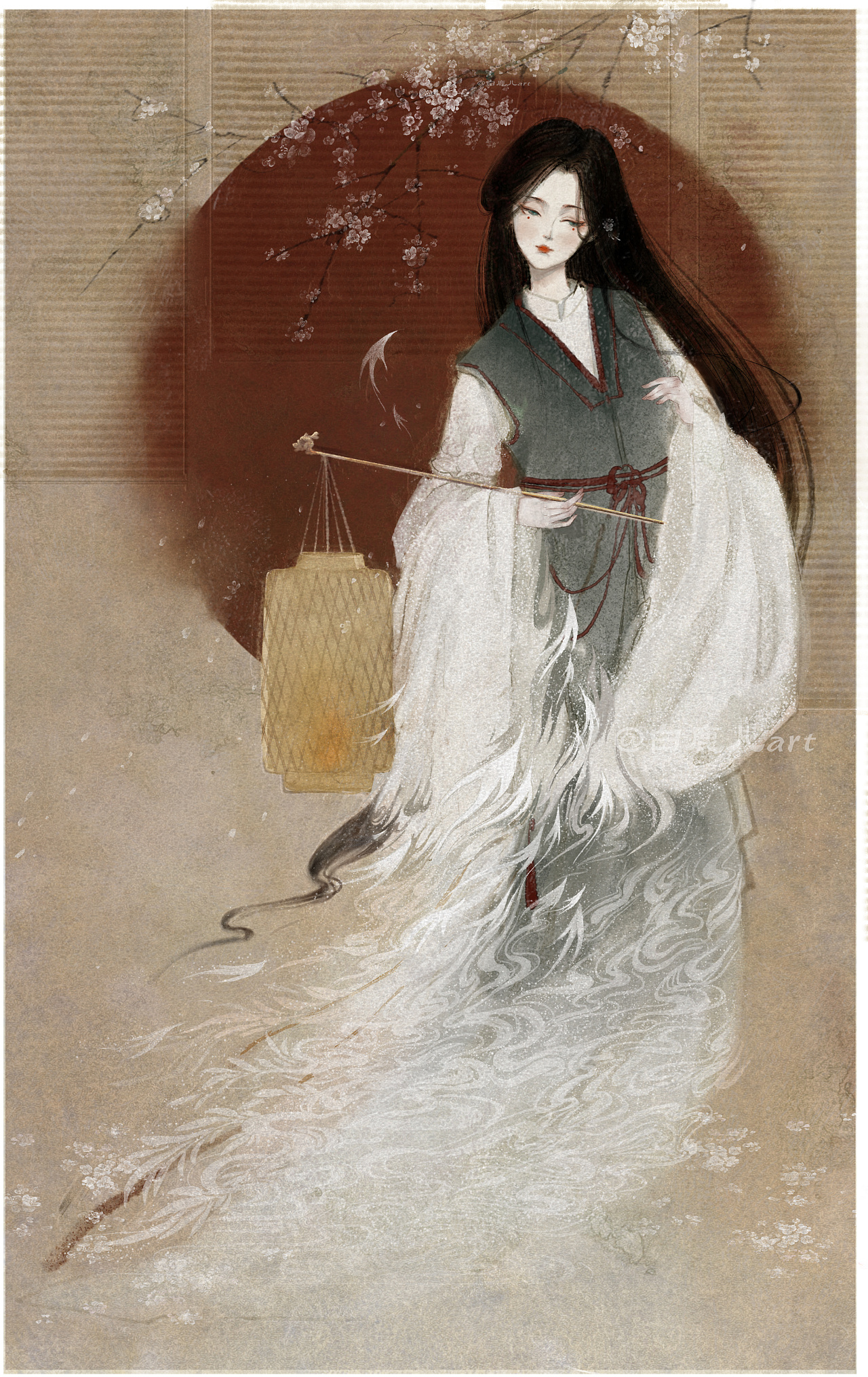 水缪而栖,赤灯而行.云非水之粼粼,水亦云者缈缈.