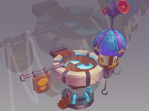 三维游戏手绘场景-小台子