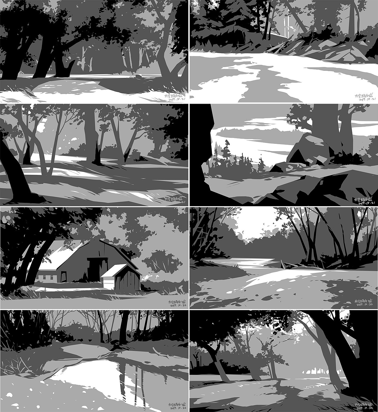 无色练习（图ZMTgxNTE3MjEy） - 创作习作 - 站酷设计师太空蜗牛爱画画原创素材 - 站酷ZCOOL