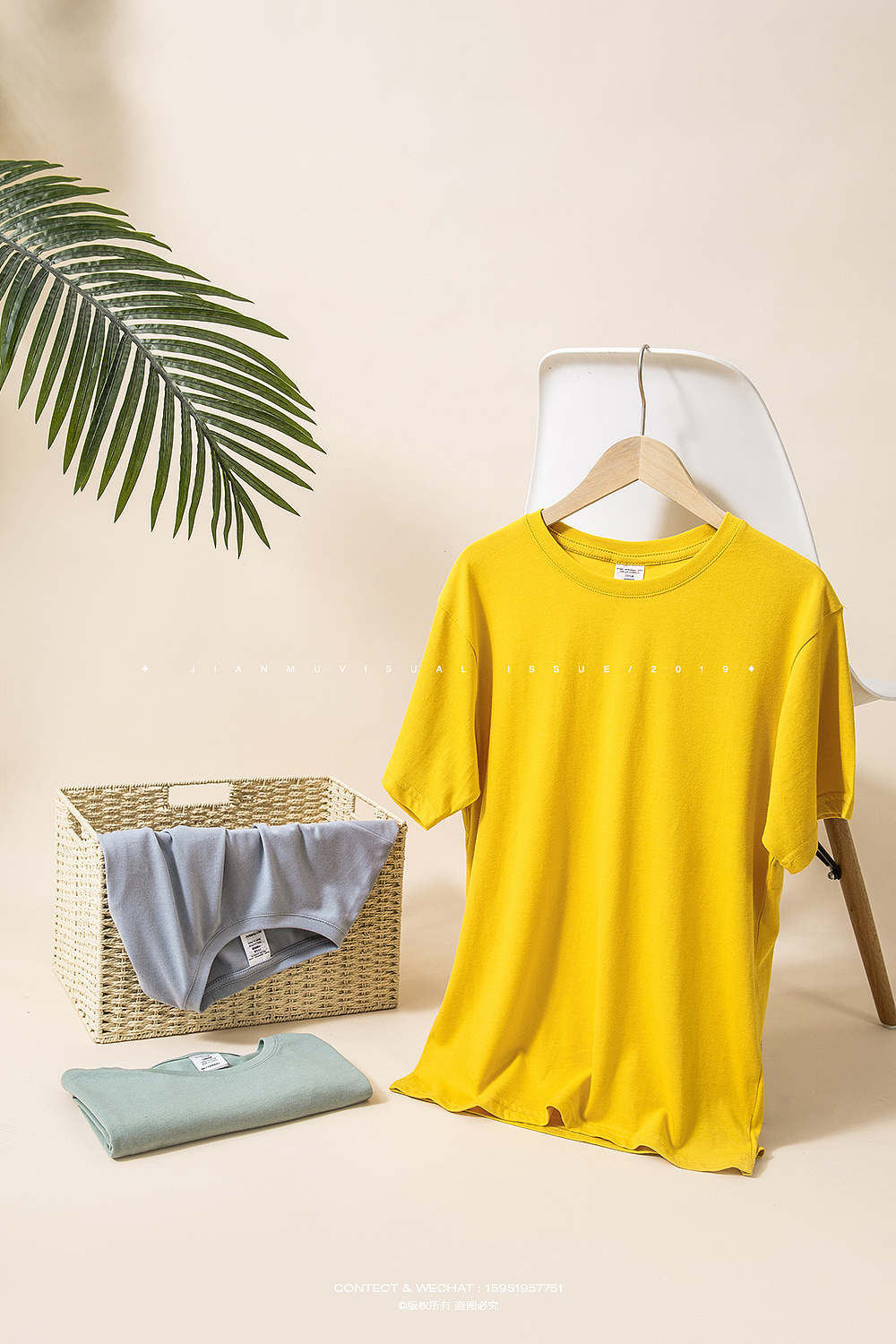 t恤创意图 男士女士短袖上衣创意场景图静物拍摄