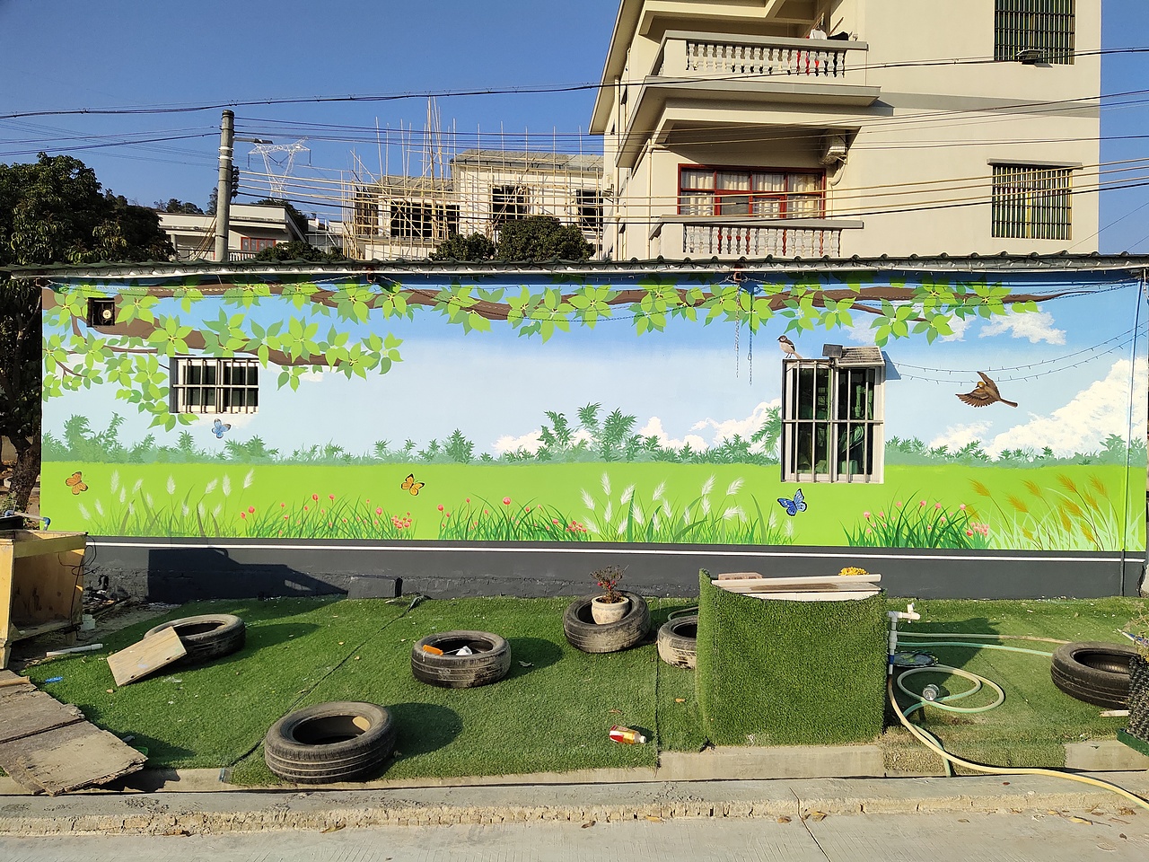 惠州叶挺故居墙体彩绘