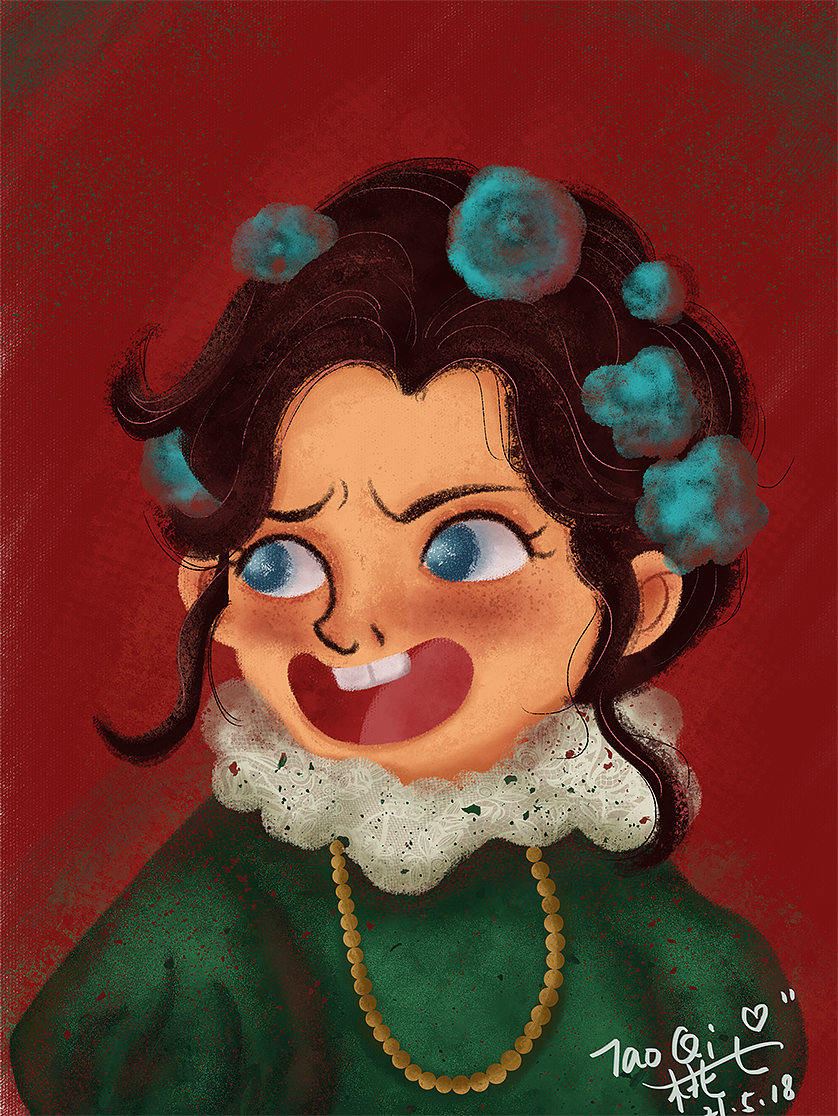 儿童插画愤怒的小公主