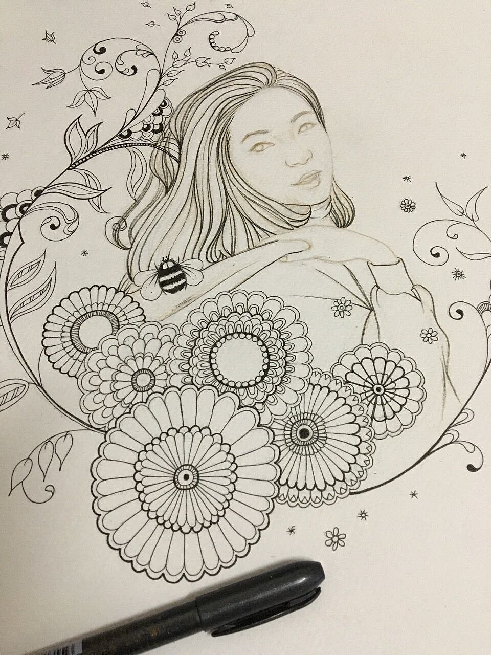 【插画·女人花系列】金色年华