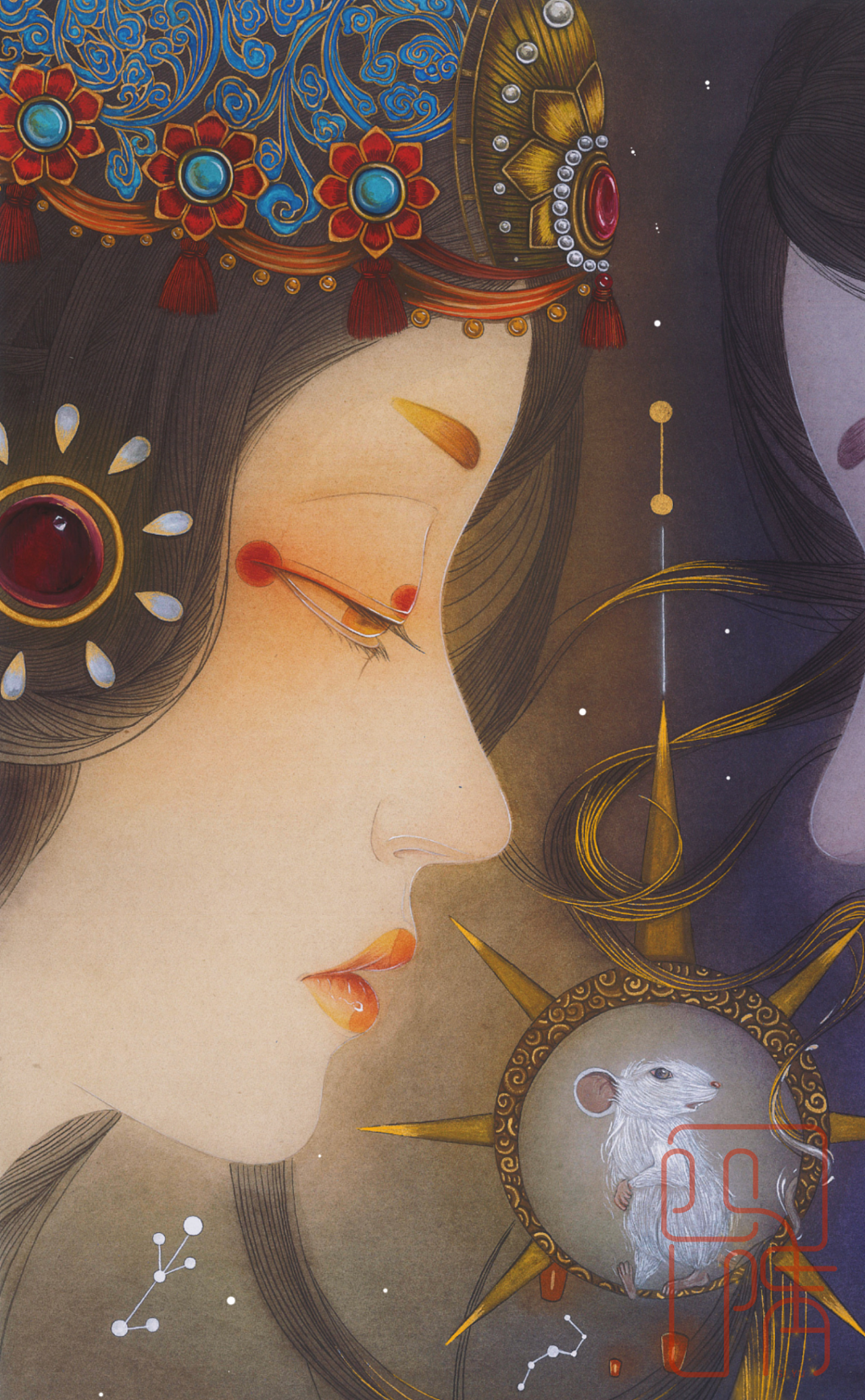 二十八星宿——虚日鼠|插画|绘本|四隅yu - 原创作品 - 站酷 (zcool)