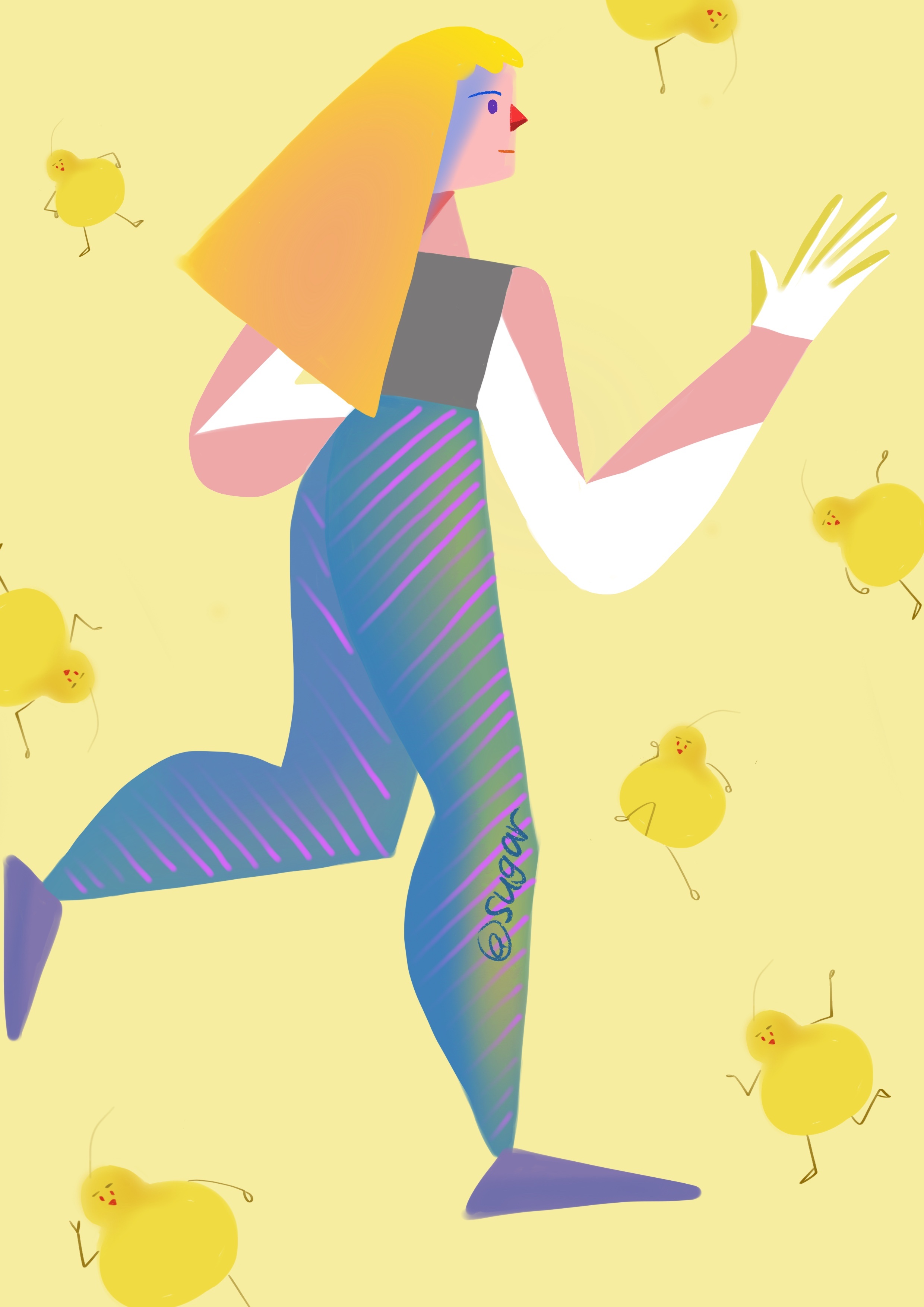 奔跑|插画|插画习作|蔡菜sugar - 原创作品 - 站酷 (zcool)