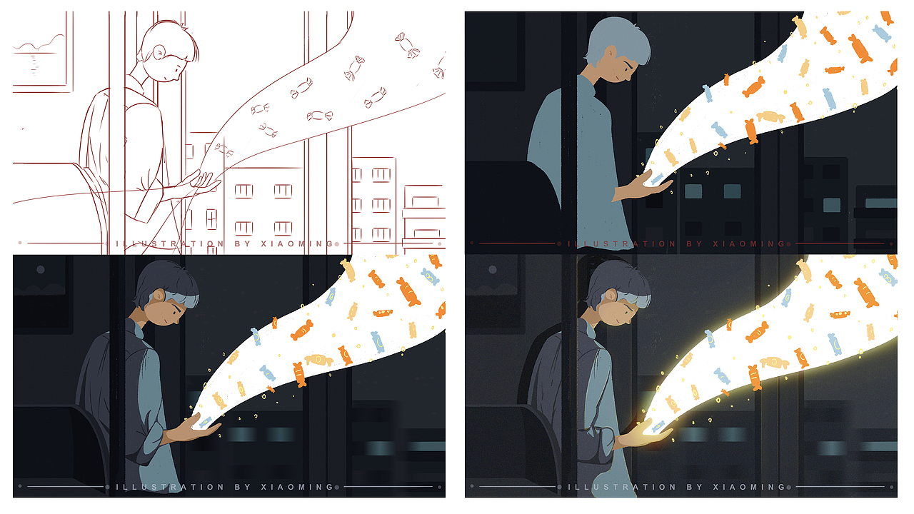 12月-1月插畫整理（圖ZMjQxNTY5NTky） - 創(chuàng)作習作 - 站酷設計師小明__原創(chuàng)素材 - 站酷ZCOOL