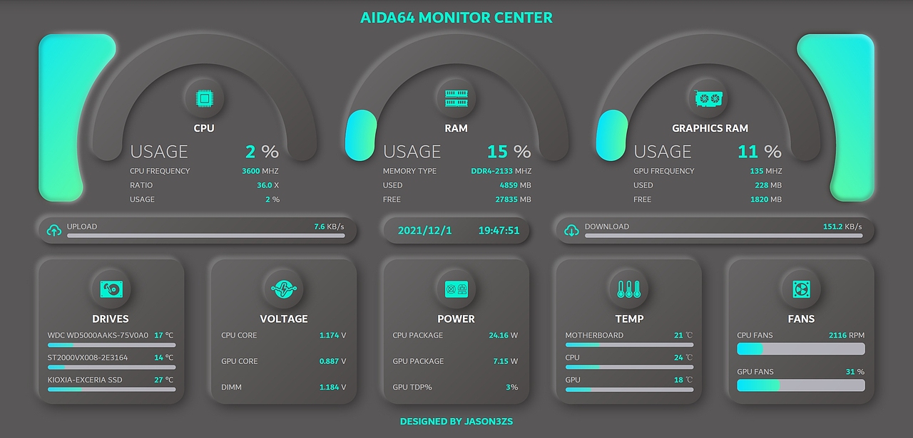 AIDA64新拟态风格模板《轻拟物》（图ZMjc5NzYxNDky） - 软件界面 - 站酷设计师Jason3zs原创素材 - 站酷ZCOOL