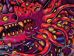 为参与《贪婪洞窟2》活动绘制的主题插画