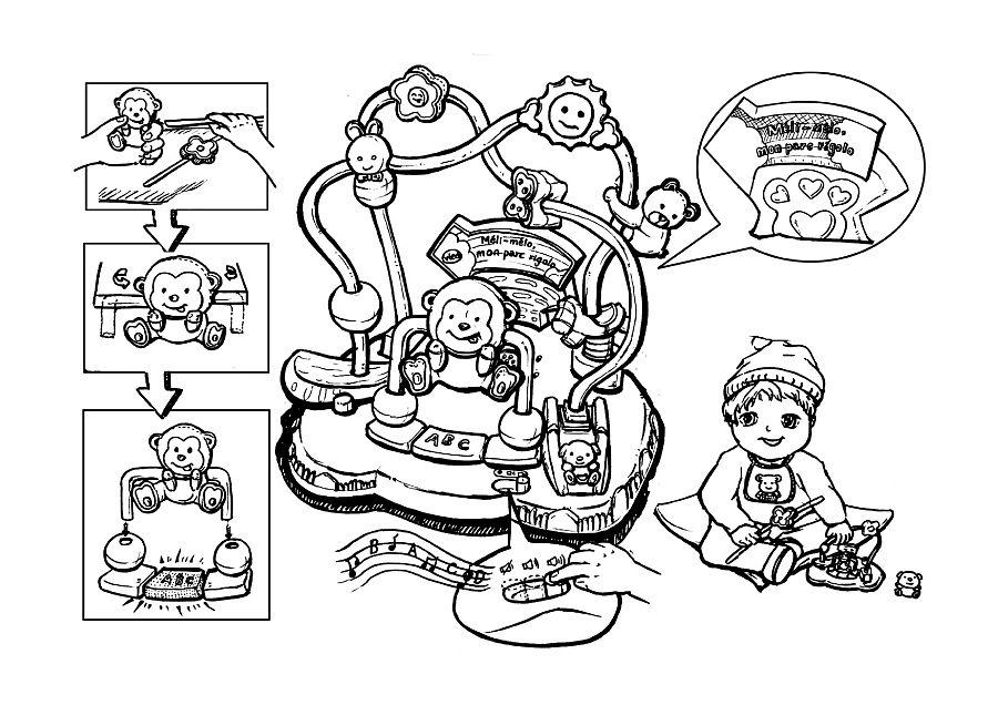 原创作品:玩具手绘示意