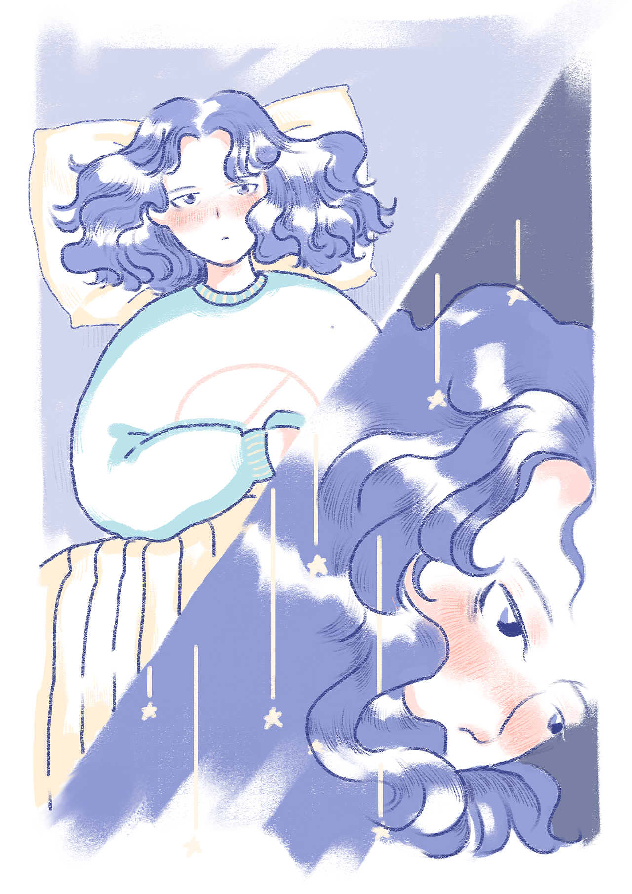 給你一顆星星-系列插畫（圖ZMTkyODE4NzI4） - 創(chuàng)作習(xí)作 - 站酷設(shè)計(jì)師椿町xx原創(chuàng)素材 - 站酷ZCOOL