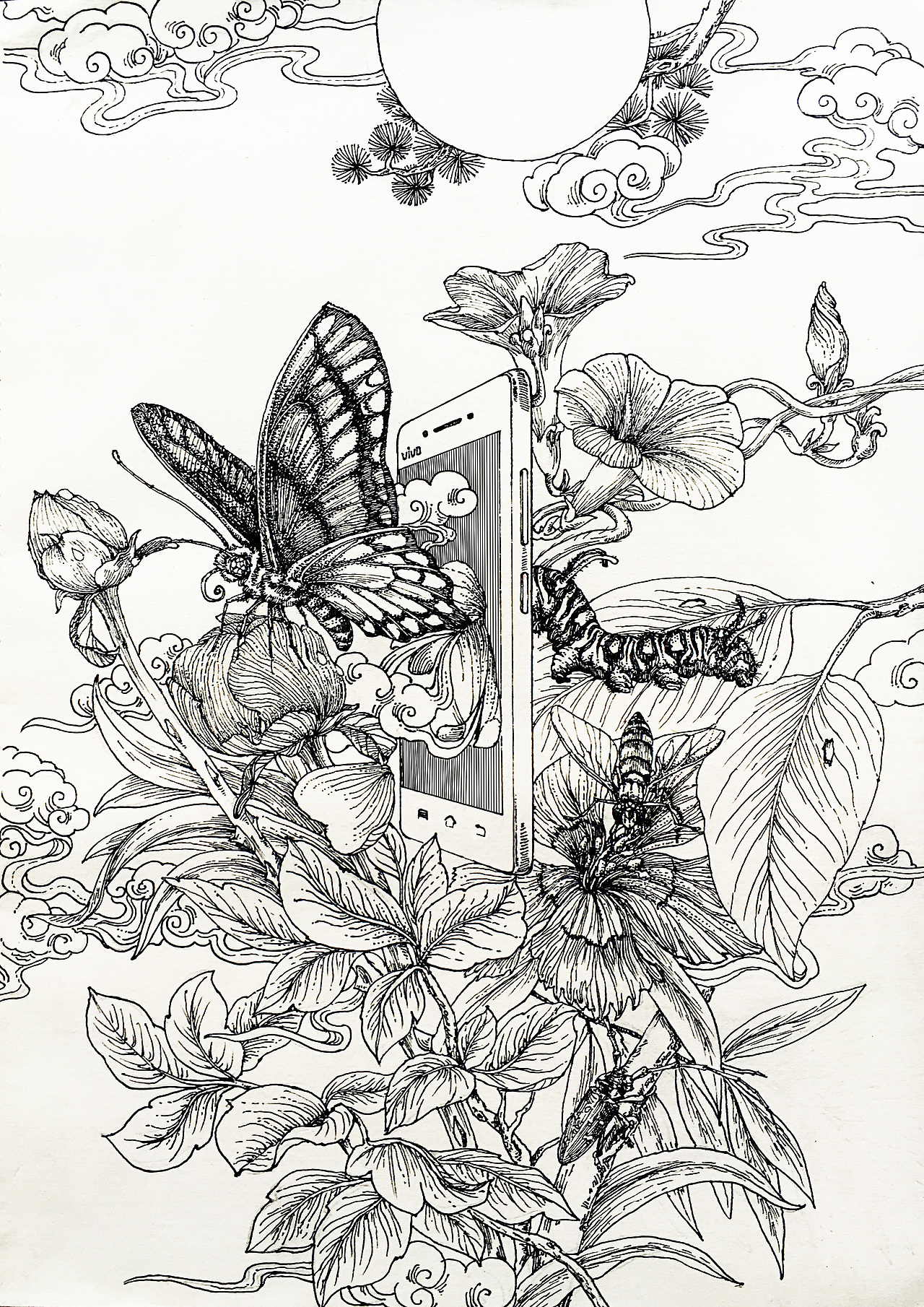 鯉躍&破繭—vivo告別不快（圖ZNTM2OTk0MjA=） - 商業(yè)插畫 - 站酷設計師SunpoolZCG原創(chuàng)素材 - 站酷ZCOOL