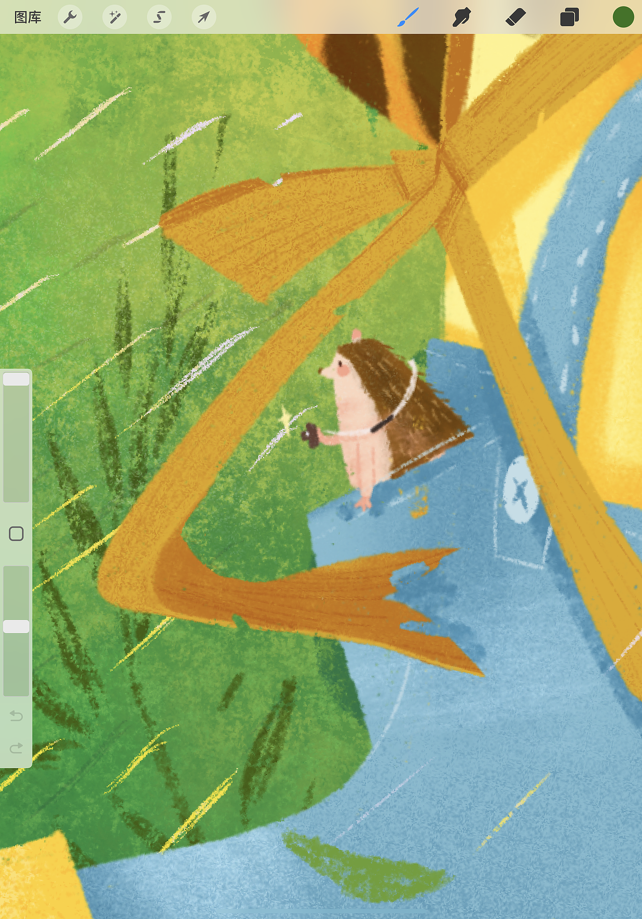 二十四节气插画海报-小满 立夏 谷雨