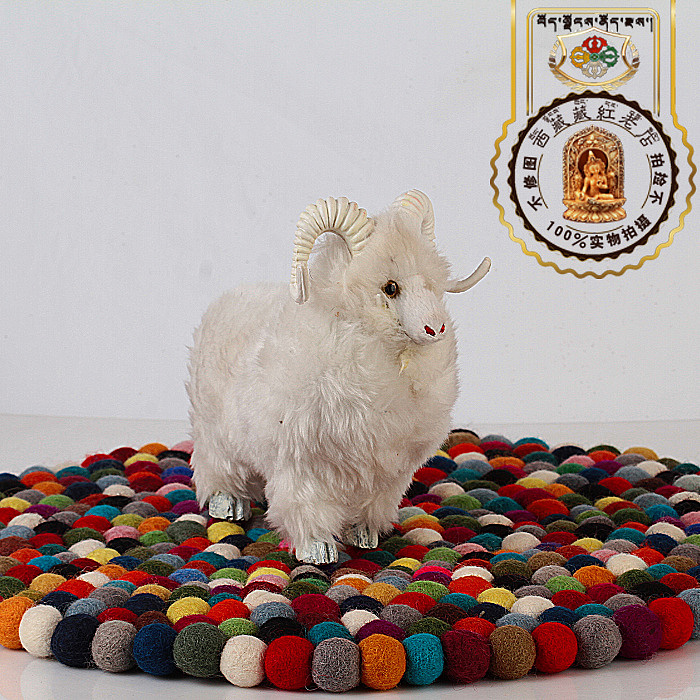 西藏纯手工彩色羊毛球羊毛卷羊毛垫彩色氆氇杯盘垫