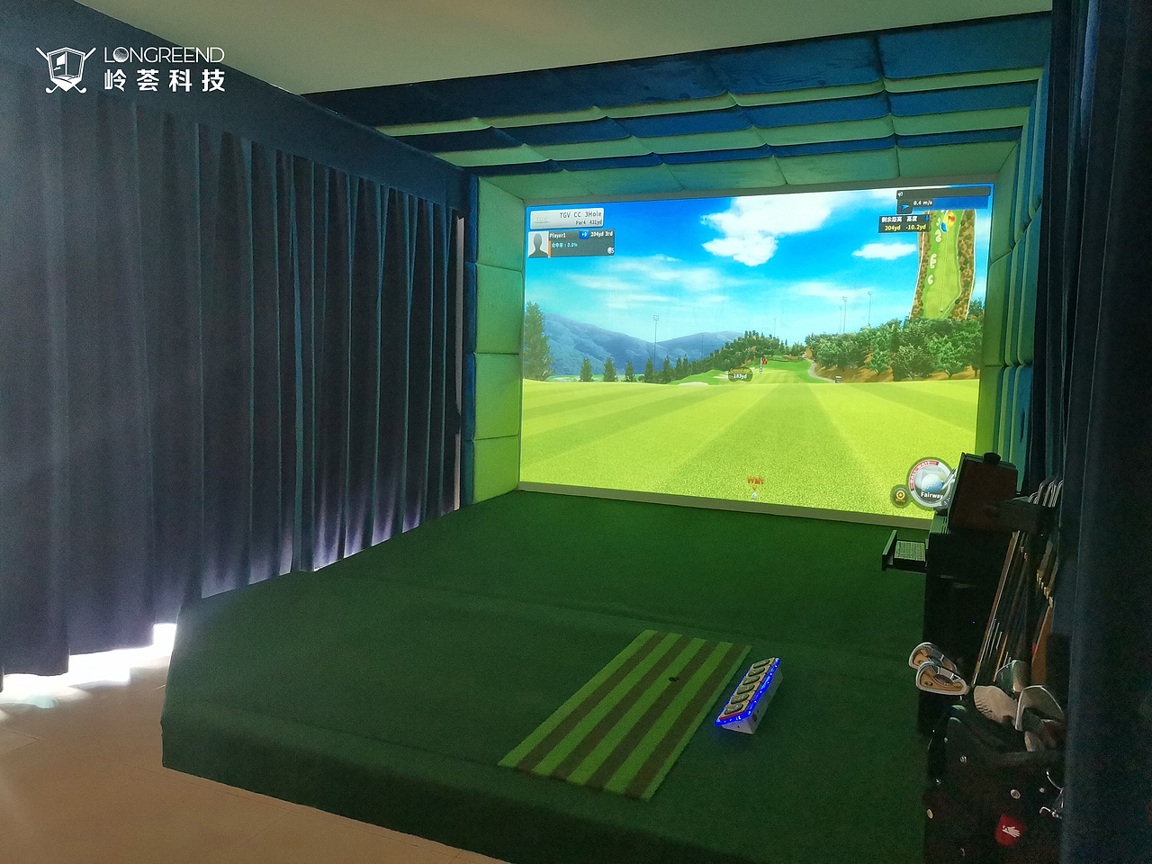 廣州市花都區(qū)私家別墅室內(nèi)高爾夫施工安裝開機(jī)操作步驟（圖ZMjc1Nzc5MDA0） - 舞臺美術(shù) - 站酷設(shè)計師嶺薈科技原創(chuàng)素材 - 站酷ZCOOL