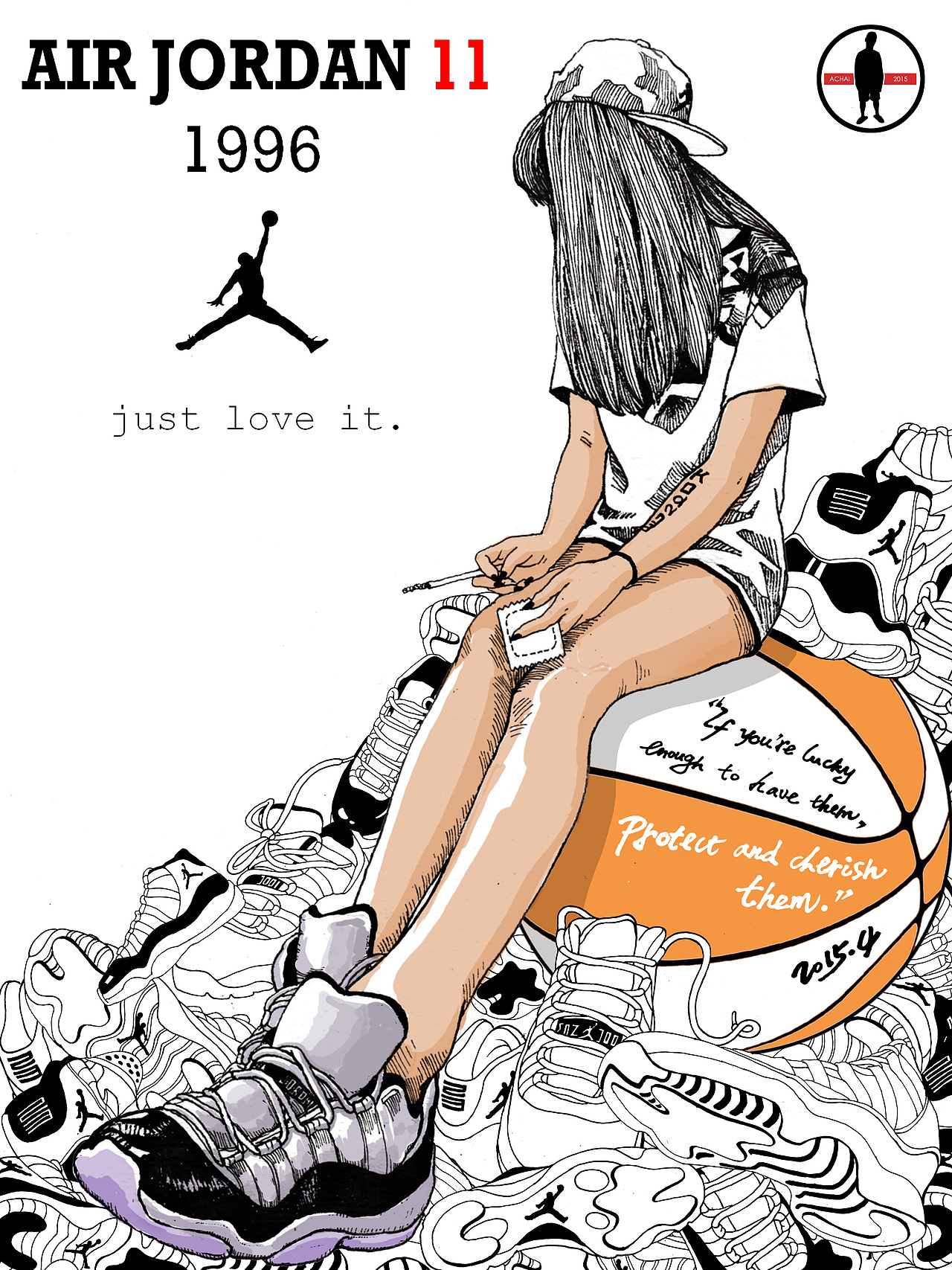 《dream girl——air jordan》系列插画创作及艺术衍