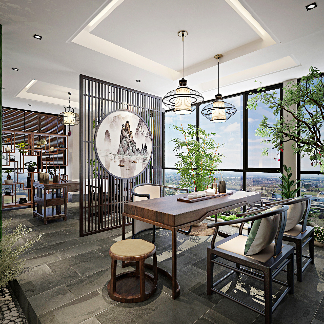 清心,静心的中式办公室|空间|室内设计|私想1984 - 原创作品 - 站酷