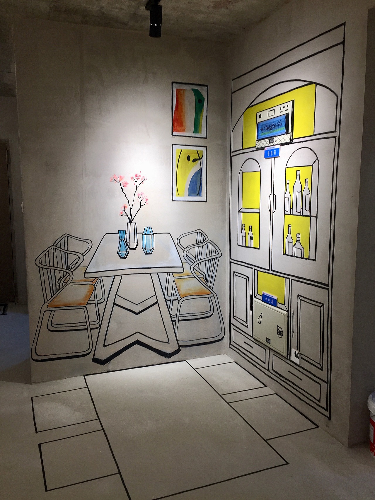 手绘房地产清水样板间墙绘【孔雀城.悦未来】