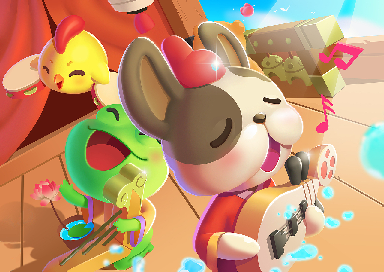 海滨消消乐插图（图ZMTI3MDM4OTI4） - 游戏原画 - 站酷设计师44PING原创素材 - 站酷ZCOOL