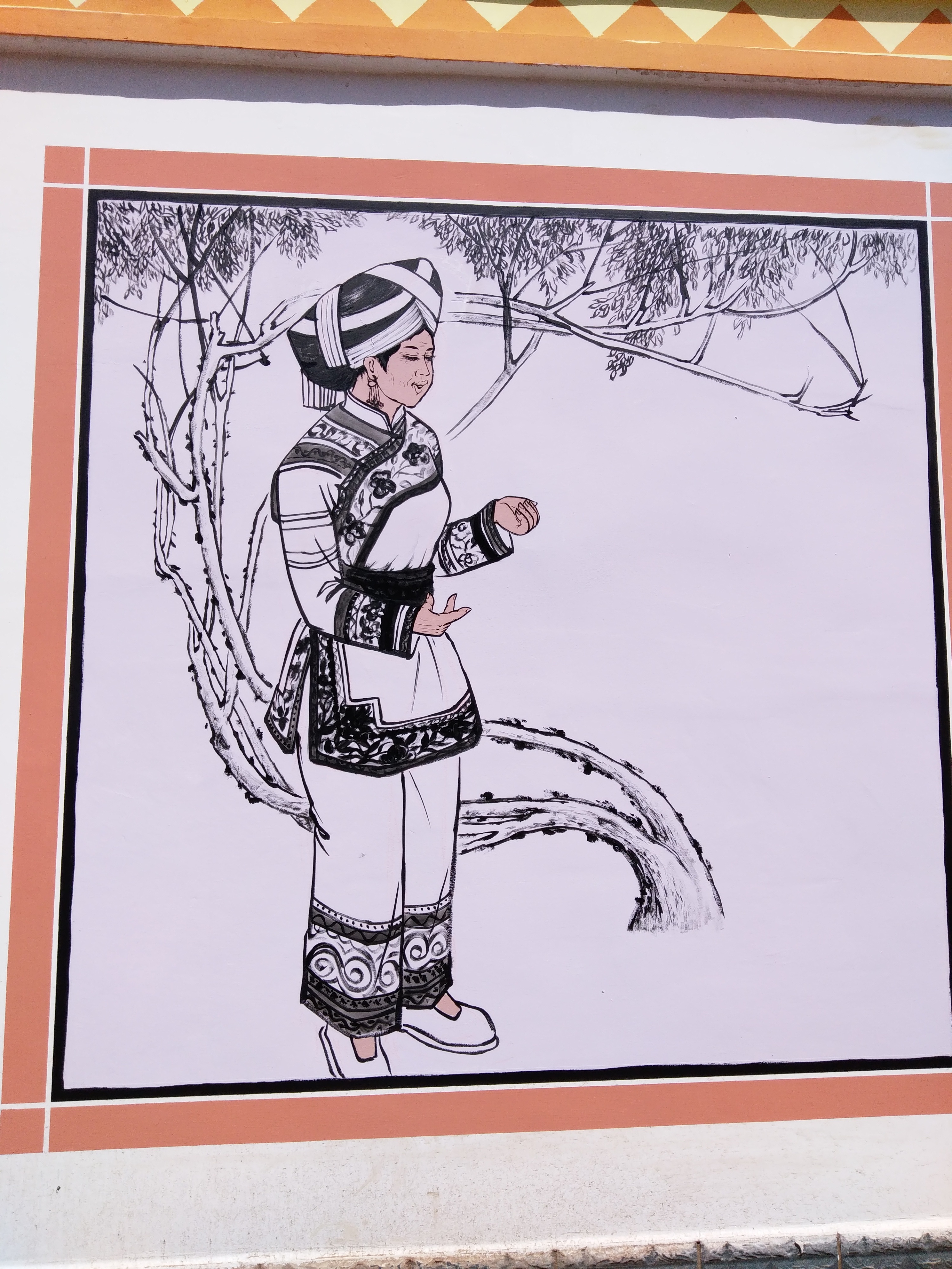 傈僳族文化宣传图画图片