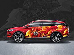 #王者之勢(shì) 龍騰虎躍 # 生肖龍-車(chē)貼-龍之速