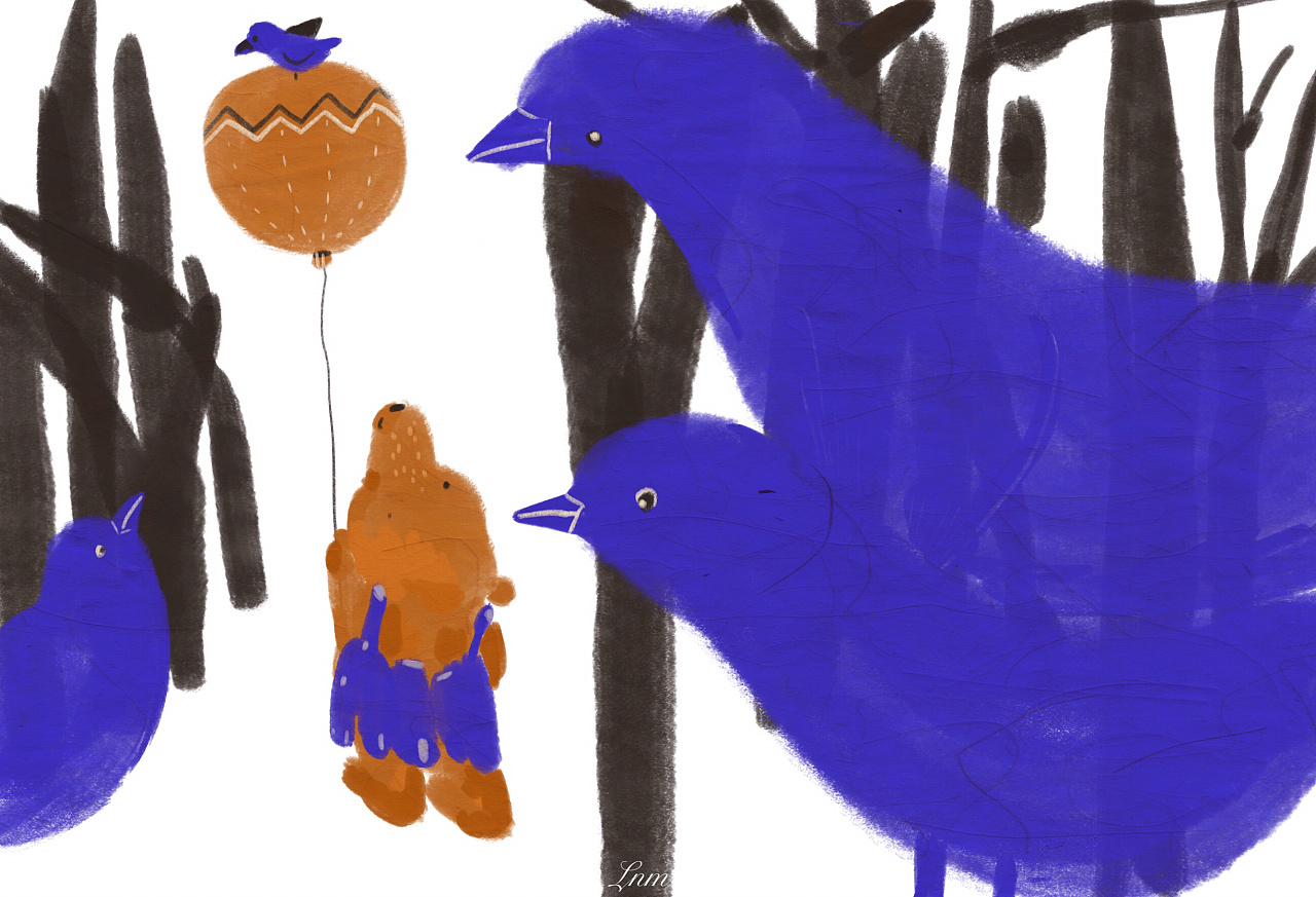 蓝橙熊|插画|儿童插画|梁柠檬梁柠檬 - 原创作品 - 站酷 (zcool)