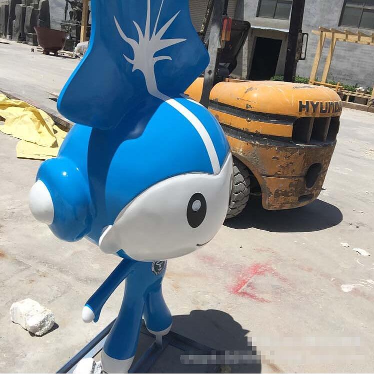 祖国花朵题材吉祥物玻璃钢牵牛花卡通公仔娃娃人偶雕像