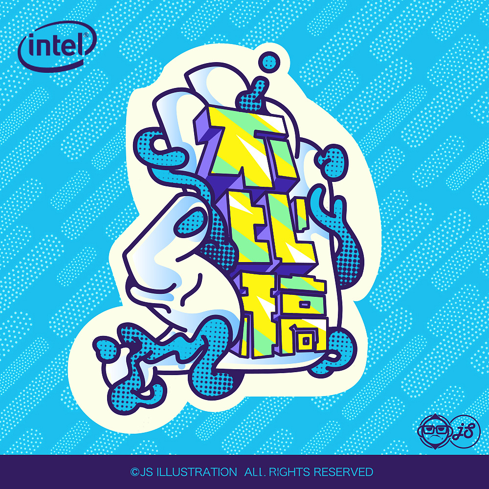 英特尔创意设计pc | 创意贴纸设计