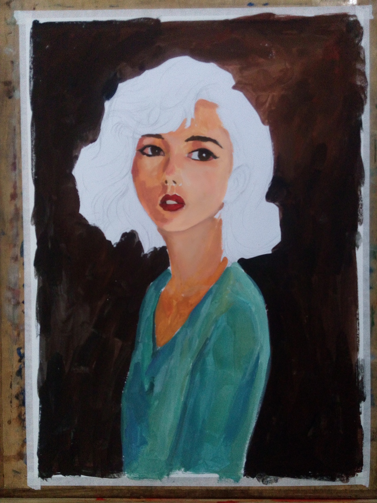 水粉美女|纯艺术|绘画|mzgmzg_原创作品-站酷zcool